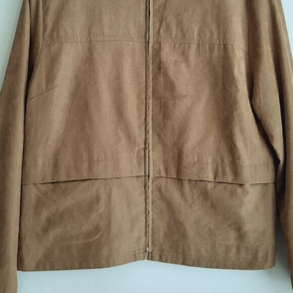 MAC & JAC Full-zip Modern Lightweight Jacket Tan Sz L Flawed - Picture 3 of 12